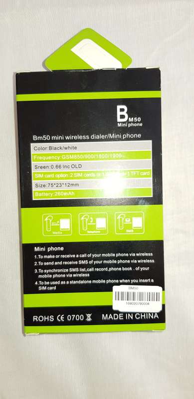 Smallest Cellphone in the world BM50